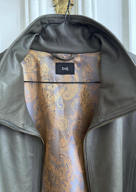 Leather Bomber "GRAYA." - baj.